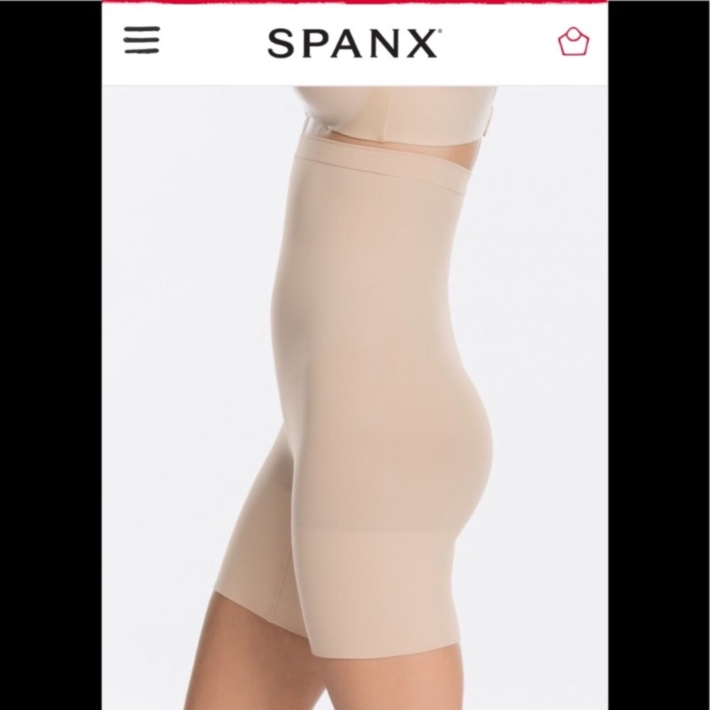 NIB SPANX Higher Power High Waisted Short Nude L - Picture 4 of 8